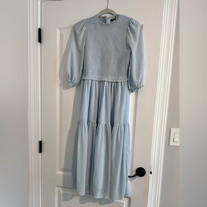 Forever 21 Light Blue Midi Dress